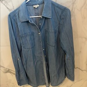 Blue Denim Button-Up Shirt